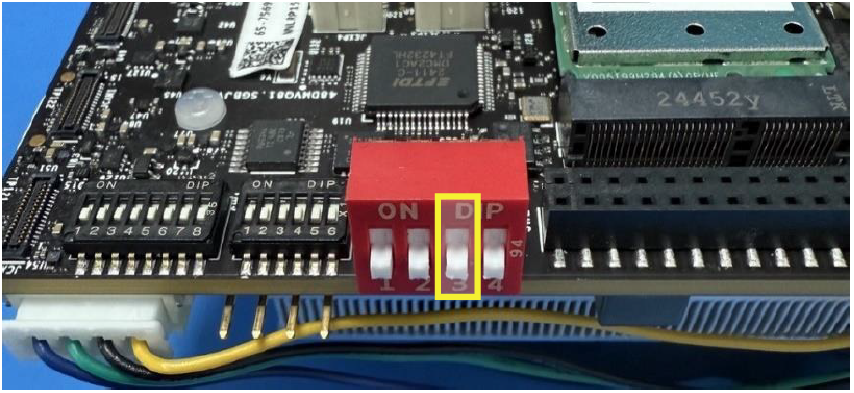 Toggle DIP switch 3 'ON' (here it's OFF)